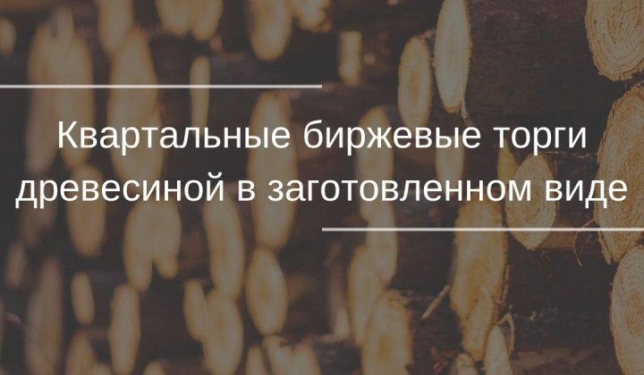  Квартальные биржевые торги древесиной в заготовленном виде